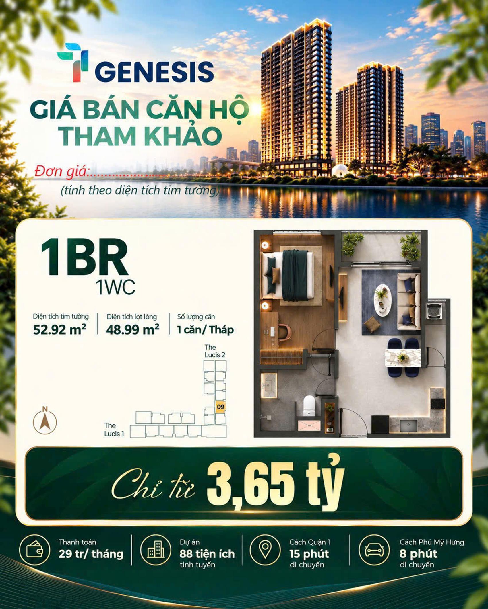 Giá bán & thanh toán TT Genesis